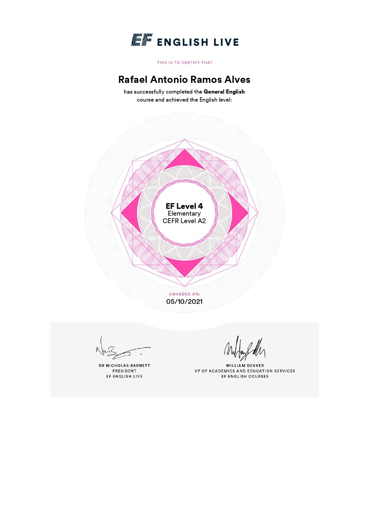 English Certificate